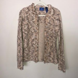 Tan toned sweater jacket